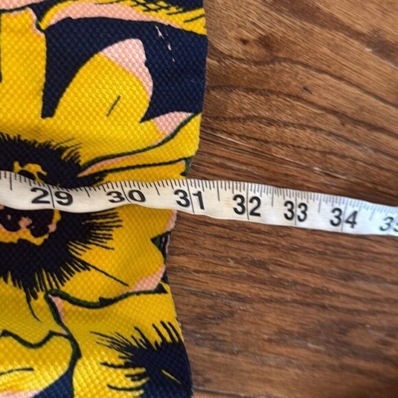 J.Crew floral pique yellow fit and flare sundress 2 petite - Picture 7 of 11